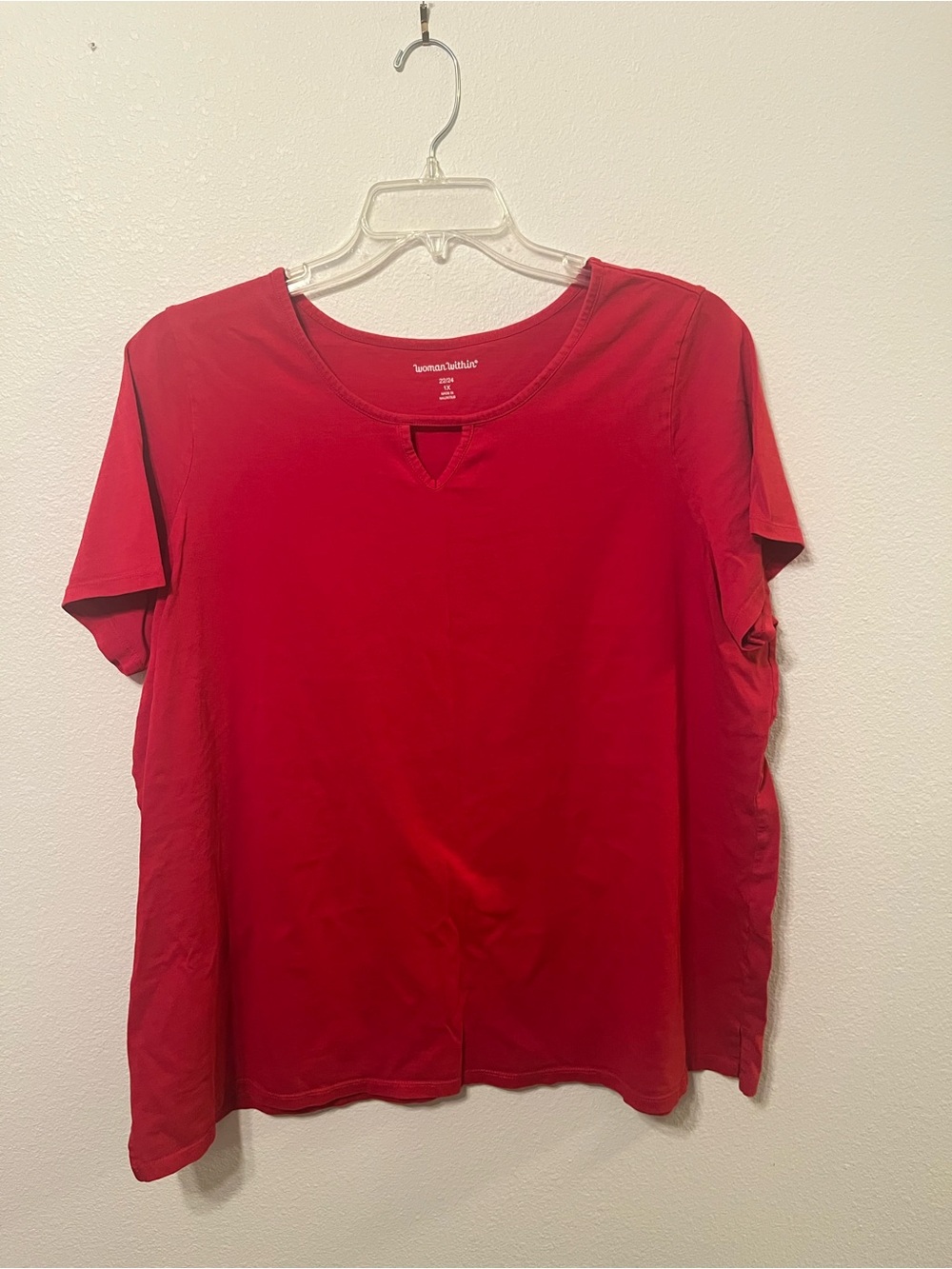 Woman Within Brand - Simple Red Tshirt - 1X